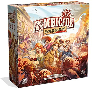CMON Zombicide: Undead or Alive Brettspiel, Strategie-Brettspiel, Kooperatives Spiel für 1-6 Spieler ab 14 Jahren, Western, Action, Durchschnittliche Spielzeit 1 Stunde, Hergestellt von CMON