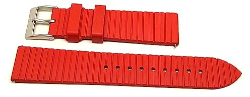 Da Luca FKM Rubber Racer Watch Strap - Red : 20mm