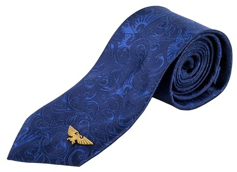 Warhammer 40000 Cravate avec épingle – Motif Empire Aquila – Ensemble d'articles de fan 40 K – Cadeaux pour hommes, adultes, fans