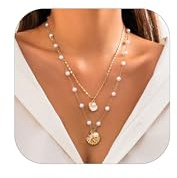 Your Always Charm Beach Jewelry for Women Shell Necklace Gold Layered Seahell Starfish Necklace Beach Vacation Outfits Accessories Summer Dresses for Women 2026