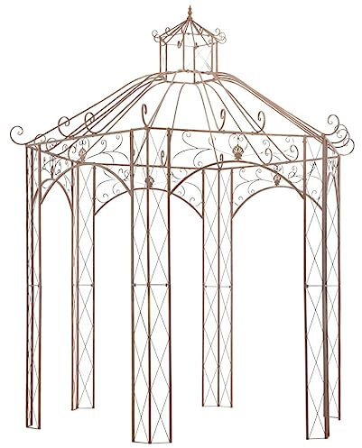 Home & Garden,Padiglione da giardino marrone anticato 3 m ferro