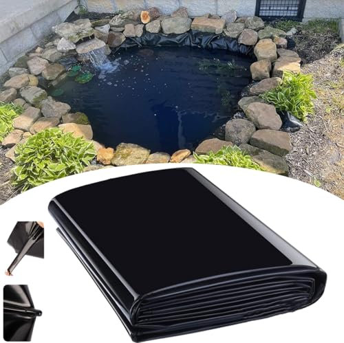 Ddasam Bâche De Bassin en PVC 6x8m Bache Bassin,Bâche pour Étang,Revêtement de Bassin en Caoutchouc, Étang Liner,Bâche Liner pour Bassin,pour Bassin Koi, Cascades d'eau, Baies