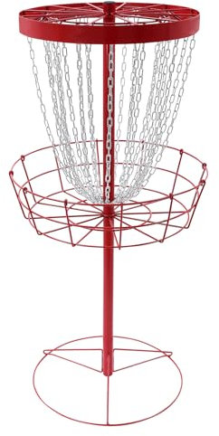 Disc Golf Scheiben Set, Discgolf-Korb Tragbare Disc Golf mit 24 Ketten Profi-Golfkorb-Set Disc Golf Practice Basket