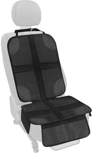 OdiuK Car Seat Protector for Child Seats 600d Oxford Fabric with Non-slip Bottom and 2 Mesh Storage Pockets Baby Car Seat Protectors for Fits Isofix (1)