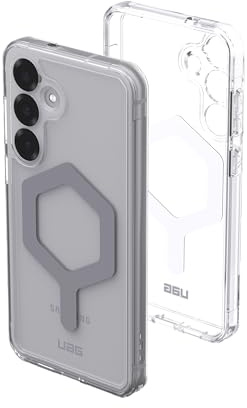 Urban Armor Gear Plyo Pro Case Samsung Galaxy S25 Plus cover (Designed for Samsung, anello magnetico, Ricarica wireless compatibile) ice (trasparente)/argento