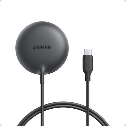 Anker Zolo Chargeur Induction iPhone Magnétique 15W, Coussinet de Charge 15W Compatible MagSafe, Certifié Qi2, pour iPhone Séries 17/16/15/14, AirPods, et Bien d'autres (Adaptateur noninclus)