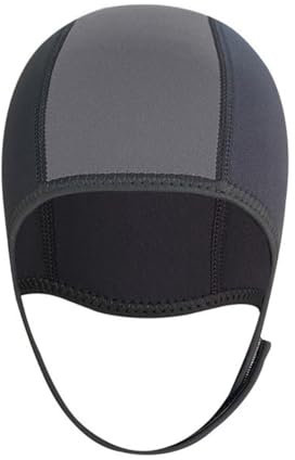 MiOYOOW Neopren Tauchhaube, Scuba Neoprenanzug Kappe mit Verstellbarem Kinnriemen, Thermo-Schwimmmütze Badekappe für Wasserski, Surfen, Rafting, Damen und Herren