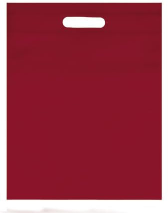 Pack de 20 Bolsas de Tela con Asa Troquelada | 29 cm (ancho) x 37 cm (alto) (Rojo Loto)