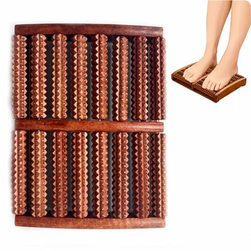 Smaoqingji Bois Massage Pieds Masseur Pied Acupression - 1 Pièce Marron, Masseur Pieds en Bois Pied Rouleau Pour Relaxation, Peut Facilement Soulager le Stress et Améliorer la Circulation Sanguine