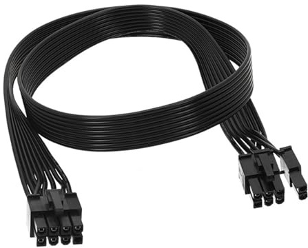 PCIE strömkabel, 8-stifts GPU-strömkasse, 8-polig ATX-kontakt till 6+2 PCIE-kontaktkabel, 60 cm, grafikkortskabel, grafikkortsmodullina, lämplig för anslutning av strömförsörjning och grafikkort etc