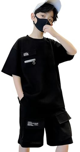 Amur Leopard Completi Estivi Bambino Tute Sportive 2 Pezzi T-shirt a Maniche Corte + Pantaloni Corti Tuta Ragazzi Traspiranti
