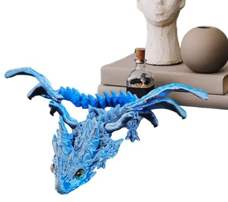 Toy Dragon, Kids Dragon Toys Realistisk flygande drakefigur | Rörliga leder, verkställande skrivbordsleksaker för barn, vuxna, samlare