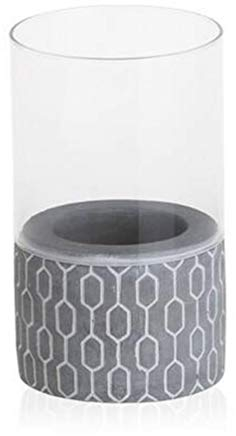 Yankee Candle Tribal Stone Kerzenhalter, Glas, Grau, 15