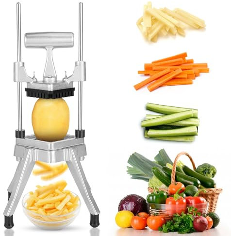 WICHEMI Commercial Vegetable Chopper Fruit Dicer Stainless Food Cutter 1/4
