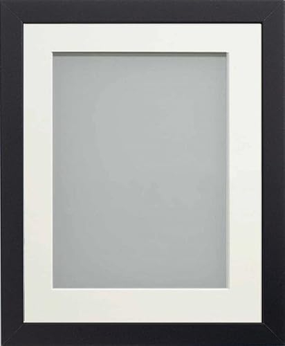 Frame Company Allington Black Photo Frame with Off-White Mount, 12x10 for 10x8 inch, fitted with perspex