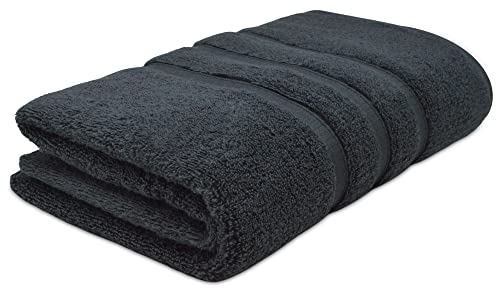 Towelogy® Premium Bath Towels 100% Egyptian Cotton Zero Twist Super Soft & Highly Absorbent Bathroom Towel Tear Resistant Strength 70 x 120cm | OEKO-TEX CERTIFIED & Eco-friendly (Charcoal Grey, 1)