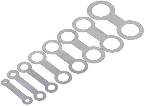 8st Lightweight Metal Silver Saxophone Pad Repair Kit Tool för Underhåll, Arbetar med Alla Typer Av Saxofoner, Hög Hårdhet Metallläderverktyg med Fin Polerad Yta
