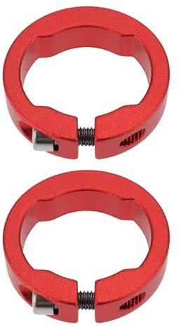 Briny River 2 st 22 mm cykelgrepp spännringar aluminiumlegering för cykelstyre röd