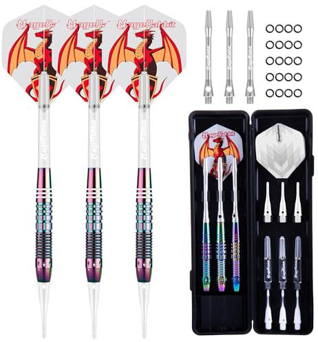 MageRabbit 3 pièces de fléchettes souples | Fléchettes souples pour cibles électroniques | Ensemble de fléchettes professionnel avec pointes en plastique | Compatible avec toutes les cibles E-Dart