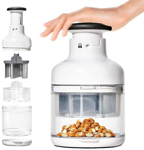 Affettaverdure per – Pressa a mano con manico antiscivolo, taglia verdure per la cottura – per patate, cavoli, zucchine, cipolle, picnic, feste, feste di famiglia