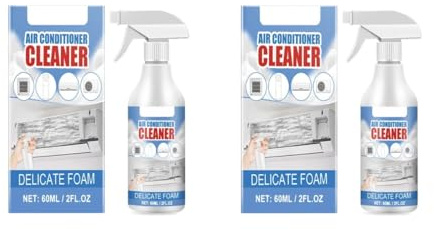Limpiador de aire acondicionado, aerosol que limpia profundamente el polvo interno, limpiador espumoso for aire acondicionado(2PCS)
