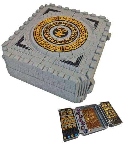 DND 5E Character Statistiche - Cassettiera con 59 numeri e 13 cursori a levetta, compatibile con dadi DND, penne e quaderni