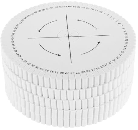 PACKOVE Herramientas de Trenzado Manual para Pulseras 5 Piezas Disco Redondo 16x16 Cm y 72 Agujeros, Tabla para Tejer Cuerdas, Suministro de Tejido para Manualidades y Creación de Joyas