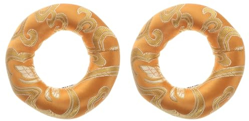 POPETPOP 2pezzi Cuscini per Ciotola Sonora Buddista in Cotone Tappetini Antiscivolo con Design Elegante per Accessori Meditazione e Decorazione Casuale Colore Casuale