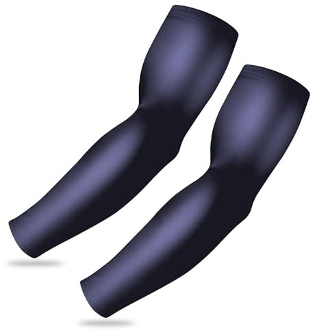Tough Outdoors Manchon de bras de baseball pour jeunes et adultes – Manchons de compression pour enfants, garçons et filles, hommes et femmes – Football, bleu marine, jeunesse Medium
