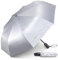 NINEMAX UV Parapluie Pliable Incassable Soleil Anti Vent,Parapluie de Voyage Automatique Pour Hommes Femmes Petite Taille(Noir)