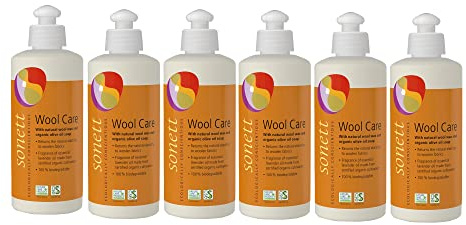 Sonett Organic Wool Care for Restoring Wool and Silk, Returns the natural elasticity to woolen fabrics 10 fl. oz (Pack of 6)
