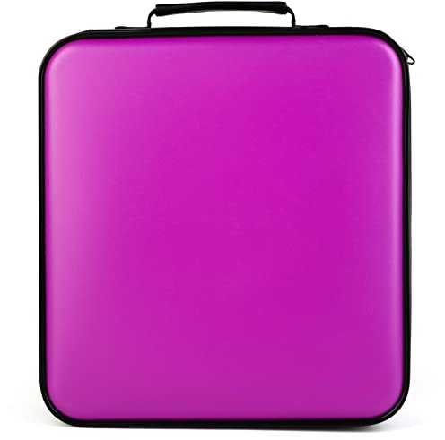TIMCORR CD Case DVD Holders Storage - 432 Capacity Portable Disc Organizer & CD Wallet Binder Sleeve Holder for Car Travel | Media (Purple)