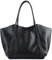 L37 - Damen Handtasche BIG BIG WORLD NEW, Ledertasche, Naturleder, Frauen Tasche, Geräumiges Hauptfach, Bequeme Breite Ledergriffe, Elegant und Funktional - Schwarz