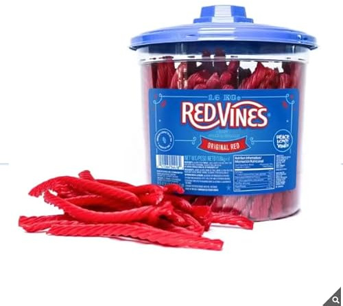 Red Vines Licorice Soft SND Chewy Twists Jar - 1.6kg