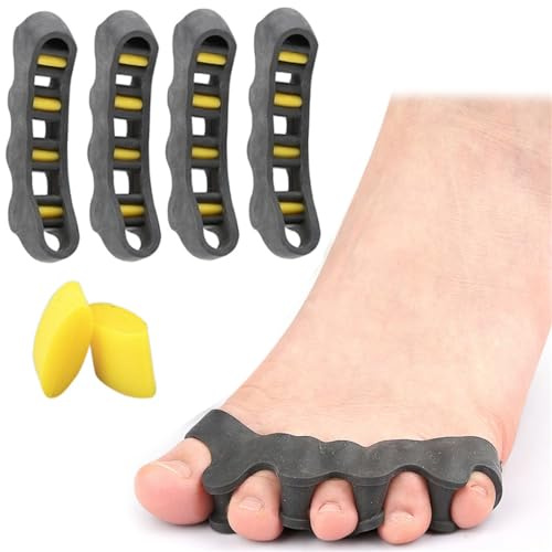 Toe Separators Toe Spacers for Women Men, 2 Pairs Gel Bunion Corrector, Adjustable Toe Straightener Toe Stretchers for Bunions Hallux Valgus Plantar Fasciitis Hammer Toes, Toe Alignment, Yoga Practice