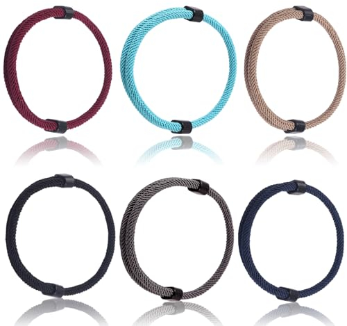6 Stück Nautisches Armband Geflochtenes Seil Paracord Geflochten Set，Armband Herren Segeltau Surferarmband，Segeltau Armband Handgemacht，verstellbar Freundschaftsarmbänder für Männer und Damen