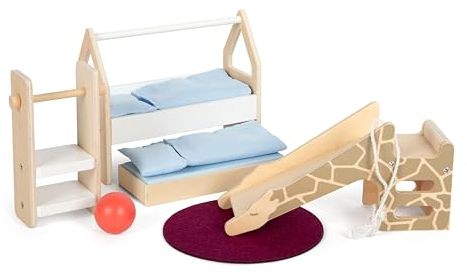 Small Foot Puppenhausmöbel Kinderzimmer aus Holz, Möbel-Set für das Puppenhaus, für Kinder ab 3 Jahren, 12632
