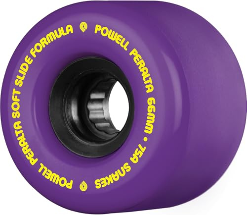 Powell Peralta Snakes - Ruote per skateboard, 66 mm, 75 A, colore: viola