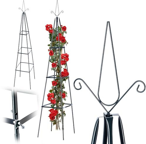 KADAX Treillis en métal pour plantes grimpantes et plantes grimpantes - Treillis de roses pour jardin, tuteurs d'obélisque, treillis, treillis (42 x 202 cm)