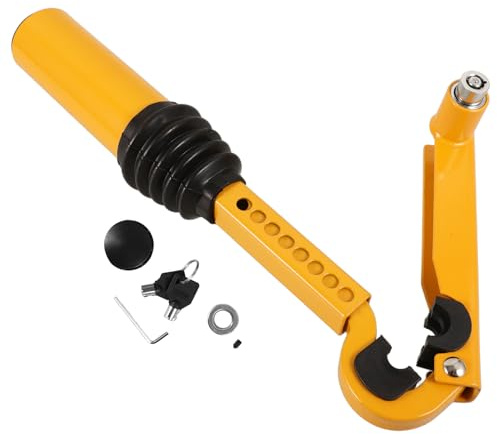 HOODANCOS Blocco Freno a Mano Regolabile in Acciaio Per Auto, Dispositivo Antifurto Leva Cambio Per Suv, Furgoni e Camion, Serratura Sicurezza Facile Installazione