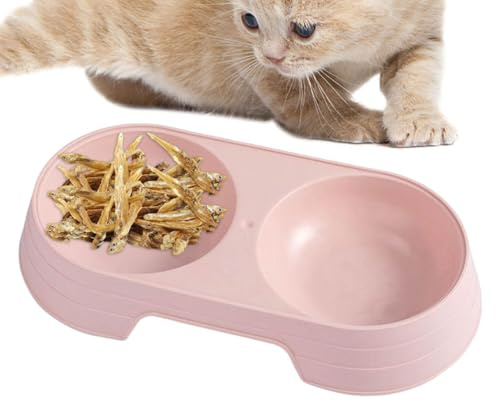 Chaies Bols pour Chiots,Bol Double pour Chat surélevé Macaron - Ensemble de Bols de Nourriture et d'eau pour Chiots, Bols pour Animaux de Compagnie pour Nourrir Les de Chats de Petite Taille