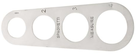 OSALADI Règle Doseuse Spaghetti Acier Inoxydable 4 Trous pour Mesurer Portions Pâtes Précises Outil la Cuisine Pratique pour Spaghettis Nouilles Maison et Restaurant