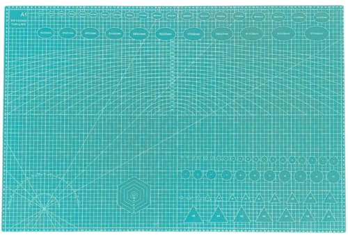 HOT BARGAINS A1 Size Self-Healing Cutting Mat 90 x 60cm, 5-Ply Green Craft Board, Recycled PVC Hobby Mat for Sewing, Quilting & Crafts (A1 (90 x 60 cm))