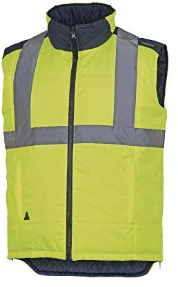 Delta Plus ind. alta visibilità – Gilet AV reversibile Oxford taglia – M Giallo Fluo/Blu marino