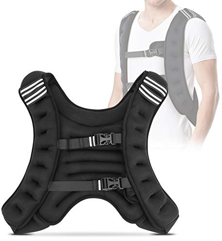 Gilet Lesté 10kg, gilet d'entraînement avec poids Réglable Gilets Pour Poids Entrainement Musculation Exercice Gilet D'entraînement pour fitness musculation course cross-training