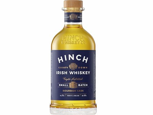 Hinch Distillery Small Batch Irish Whiskey | Blended Irish Whiskey | 43% ABV 70cl | Smooth and Bold Flavour | Aged in First-Fill Bourbon Casks | Enjoy Neat or in Drinks