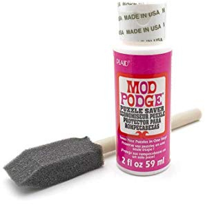 Mod Podge Puzzle Lack mit Applikator 59g von Vintageparts Puzzle Saver Zubehör Puzzlezubehör Puzzlekleber Kleber glänzend