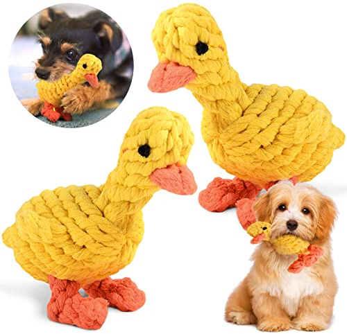 Sunshine smile Kauspielzeug für Welpen, Haustier Kauspielzeug, aus Langlebiger Geflochtener Baumwolle Giraffe für Kleine Hunde Zahnreinigung