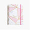 JKXWX Notizbuch Blumenmuster Zeitplan Notebook Daily Plan Jahr Kalender A5 Coil Notebook English Book Time Management Agenda, 2 NotizbüCher