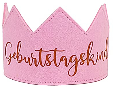 Bada Bing Filzkrone Geburtstagskind als Party Deko - Geburtstagskrone verstellbar für Kinder und Erwachsene - Filz Stoff Krone Geschenkidee für Kindergeburtstag - Stoffkrone für Jungen und Mädchen